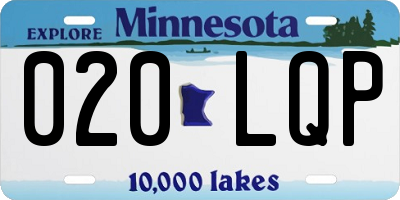 MN license plate 020LQP