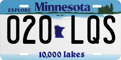 MN license plate 020LQS