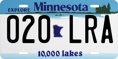 MN license plate 020LRA