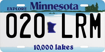 MN license plate 020LRM