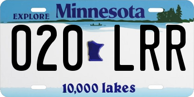MN license plate 020LRR