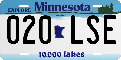 MN license plate 020LSE