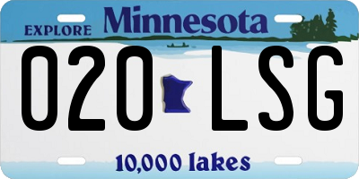 MN license plate 020LSG
