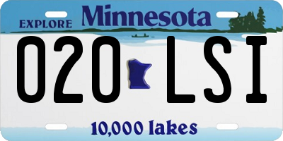 MN license plate 020LSI