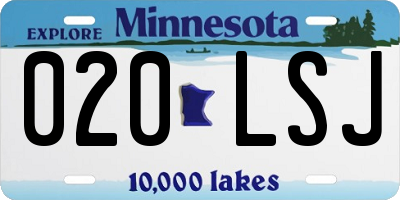 MN license plate 020LSJ
