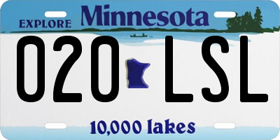 MN license plate 020LSL