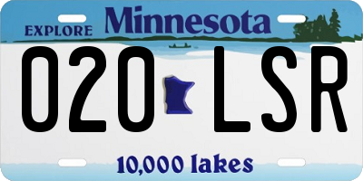 MN license plate 020LSR