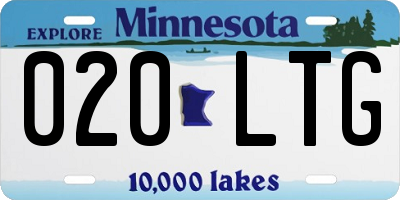 MN license plate 020LTG