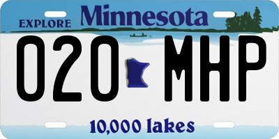 MN license plate 020MHP