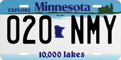 MN license plate 020NMY