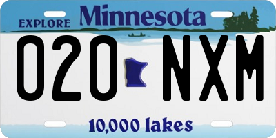 MN license plate 020NXM