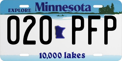 MN license plate 020PFP