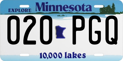 MN license plate 020PGQ