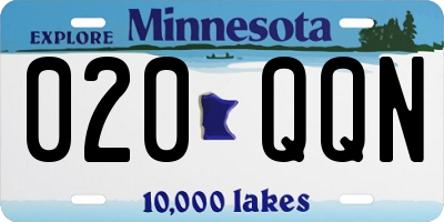 MN license plate 020QQN