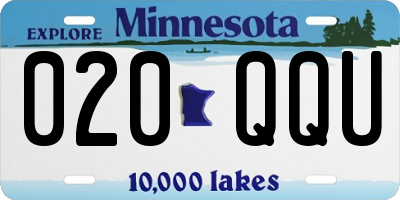 MN license plate 020QQU