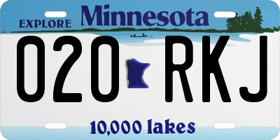 MN license plate 020RKJ