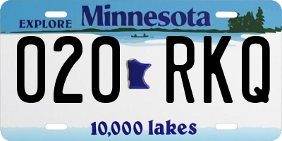 MN license plate 020RKQ