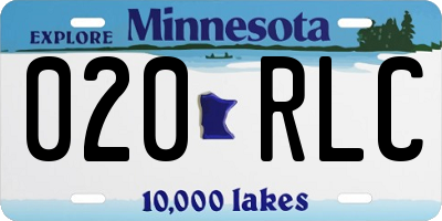 MN license plate 020RLC