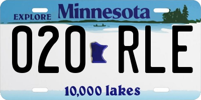 MN license plate 020RLE