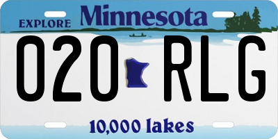MN license plate 020RLG