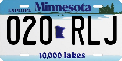 MN license plate 020RLJ