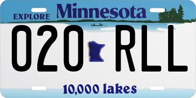 MN license plate 020RLL