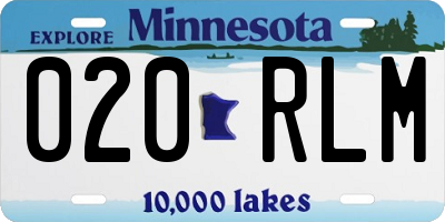 MN license plate 020RLM
