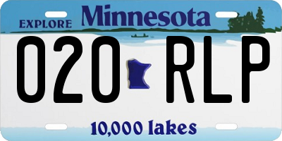 MN license plate 020RLP