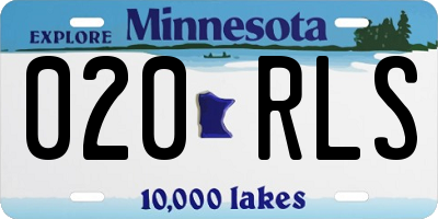 MN license plate 020RLS