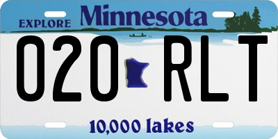MN license plate 020RLT