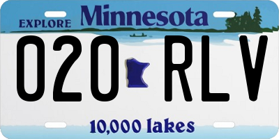 MN license plate 020RLV