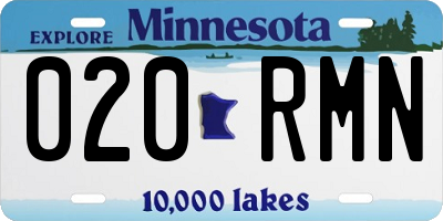 MN license plate 020RMN
