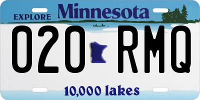 MN license plate 020RMQ