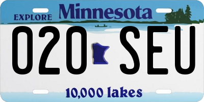 MN license plate 020SEU