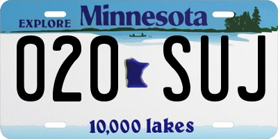 MN license plate 020SUJ