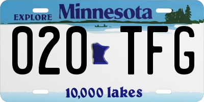 MN license plate 020TFG
