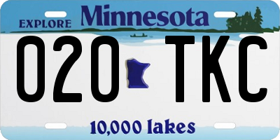 MN license plate 020TKC