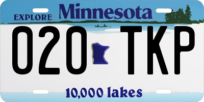 MN license plate 020TKP