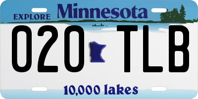 MN license plate 020TLB