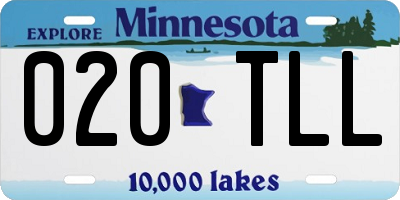 MN license plate 020TLL
