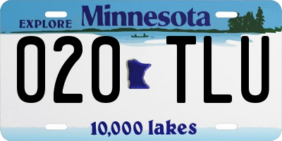 MN license plate 020TLU