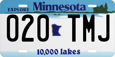 MN license plate 020TMJ