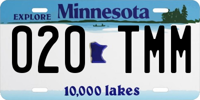 MN license plate 020TMM
