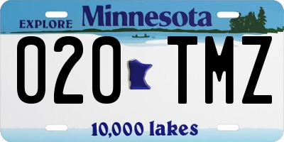 MN license plate 020TMZ