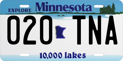 MN license plate 020TNA