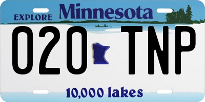 MN license plate 020TNP