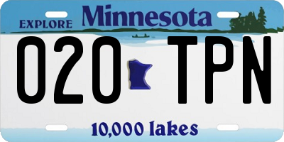 MN license plate 020TPN