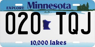 MN license plate 020TQJ