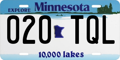 MN license plate 020TQL