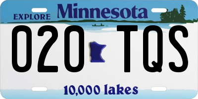 MN license plate 020TQS